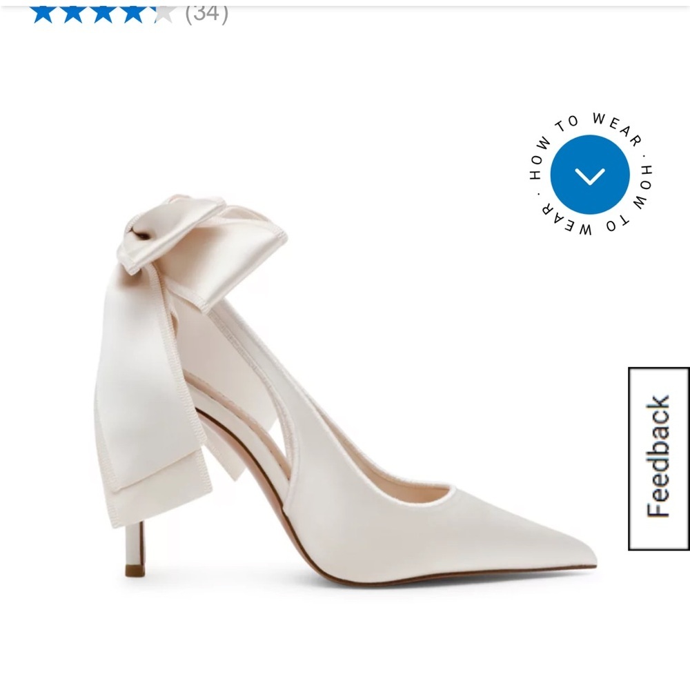 Elegant White Pointed-Toe Bow Flats - Picture 5 of 12